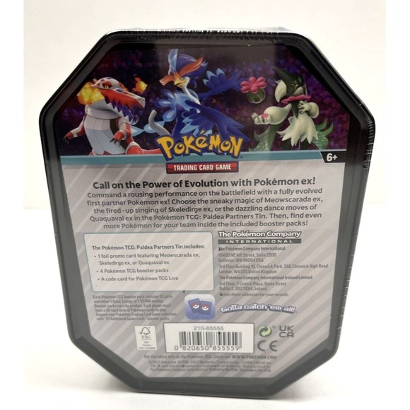 Sealed Pokemon TCG Paldea Partners Booster Tin Quaquaval ex NEW - SEALED - Picture 3 of 6